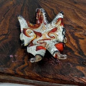 Art Blown Glass Dichroic Necklac Pendant Butterfly